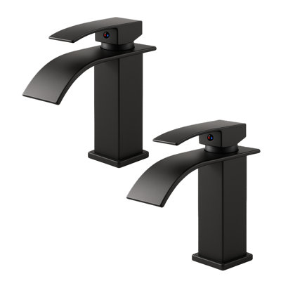 Robinet de salle de bain moderne à poignée simple (ensemble de 2)