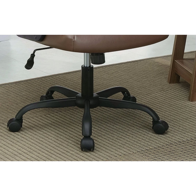 Fauteuil de bureau relax rembourré en similicuir 1pc, Brun