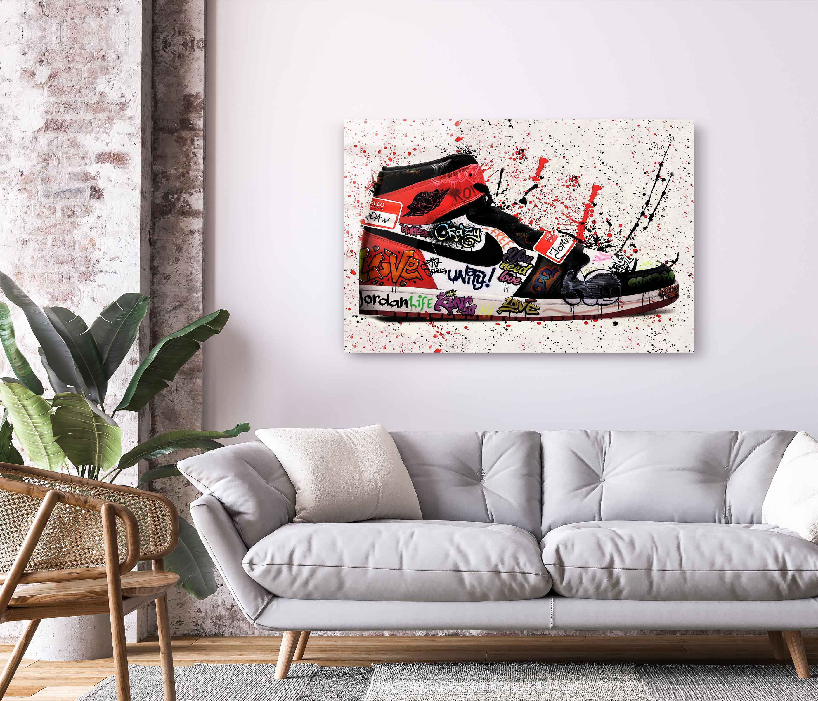 Red Barrel Studio® Graffiti Jordan Sneakerhead, Nike Shoe Art, Hypebeast Wall  Décor, Acrylic Graphic Wall Art Wayfair
