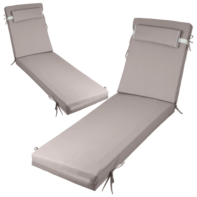 2ps 3-inch Thick Outdoor Lounge Chair Cushion-waterproof And Colorfast, Suitable For Most 72-inch Pool Balcony Chairs., 72" W