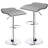 Adjustable Spin Bar Stool with Solid Wave Seat-1442324147