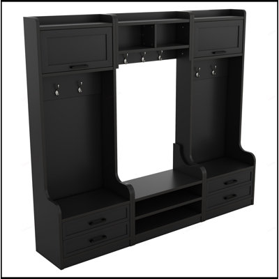 Arbre d'entrée polyvalent et amovible avec plusieurs options de rangement pour les vestibules, parfait pour une vie organisée et élégante