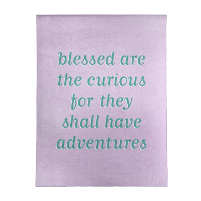 Tapis en poly-chenille à citation manuscrite