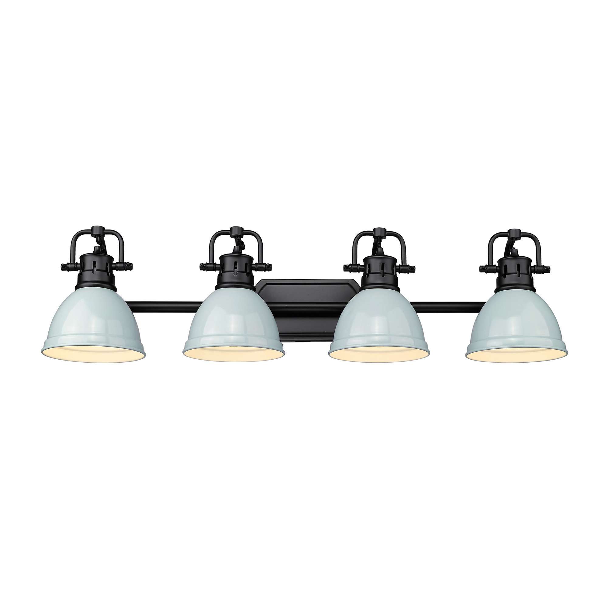 Calico 4 Light Dimmable Vanity Light, Seafoam, Matte Black