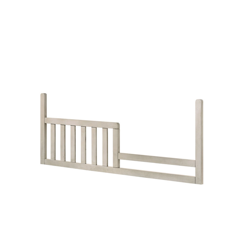 Barrière de lit pour tout-petit Arshad, Blanc rustique