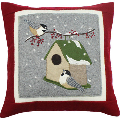  Coussin en laine rouge