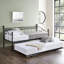 Antwerp Metal Daybed with Trundle and Mattress-955318975