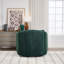 Fauteuil rembourré pivotant demi-tonneau avec repose-pieds-651897927