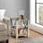 Eidelweiss Tall End Table Nightstand with 2 USB Ports, 2 Power Outlets, and 2 Storage Shelves-342656812