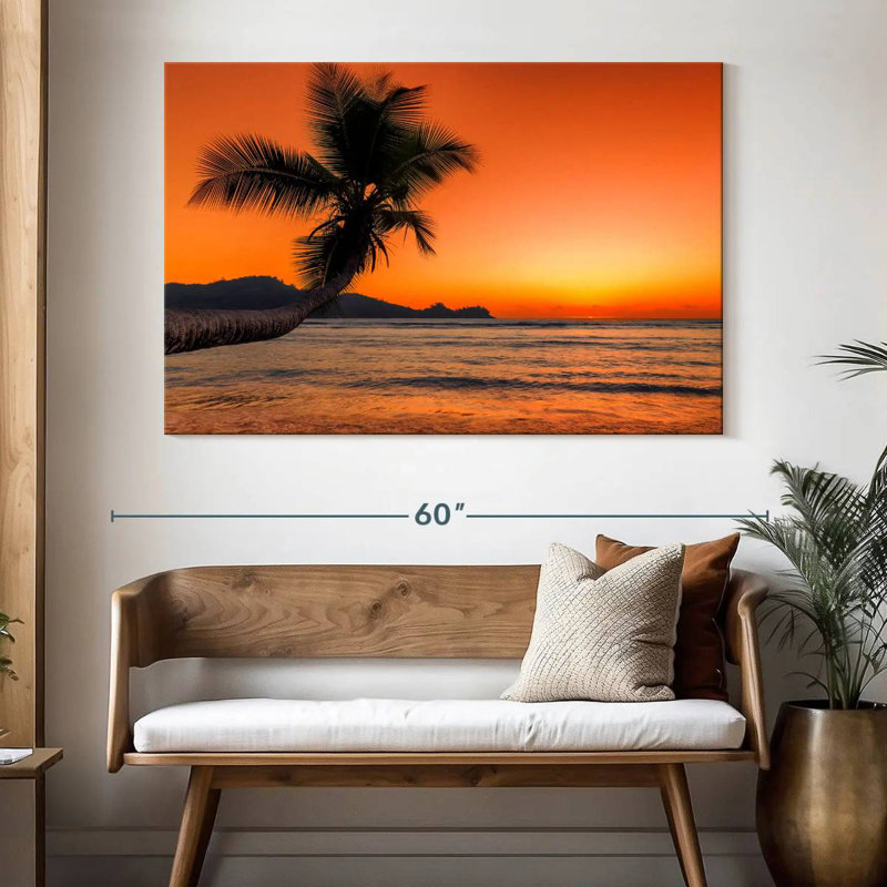 Gillard Beach Sunrise Palm, H 34 po x l 51 po