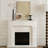 Beige Manufactured Wood Electric Fireplace