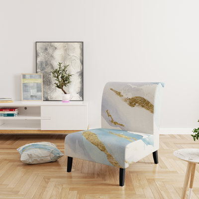 Fauteuil de chambre en velours Glam Abstract Drift V2