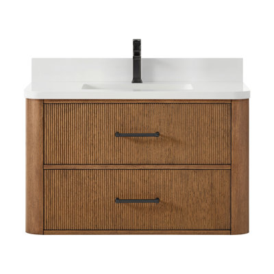 Ensemble de meuble-lavabo mural simple 36 po Francesca