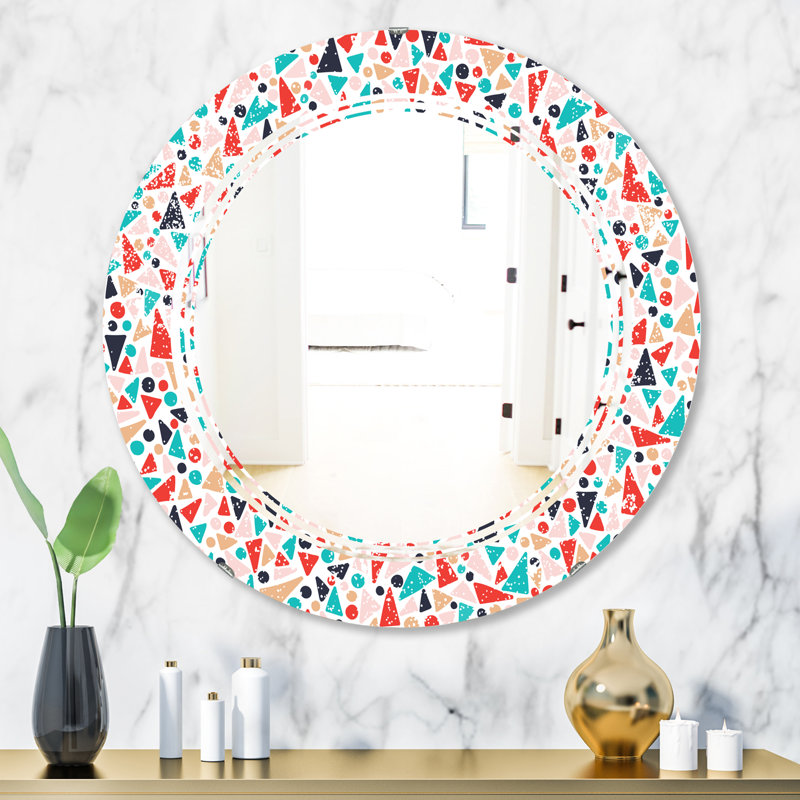 Miroir mural sans cadre abstrait Abstract Design II, 31,5 po x 23,7 po