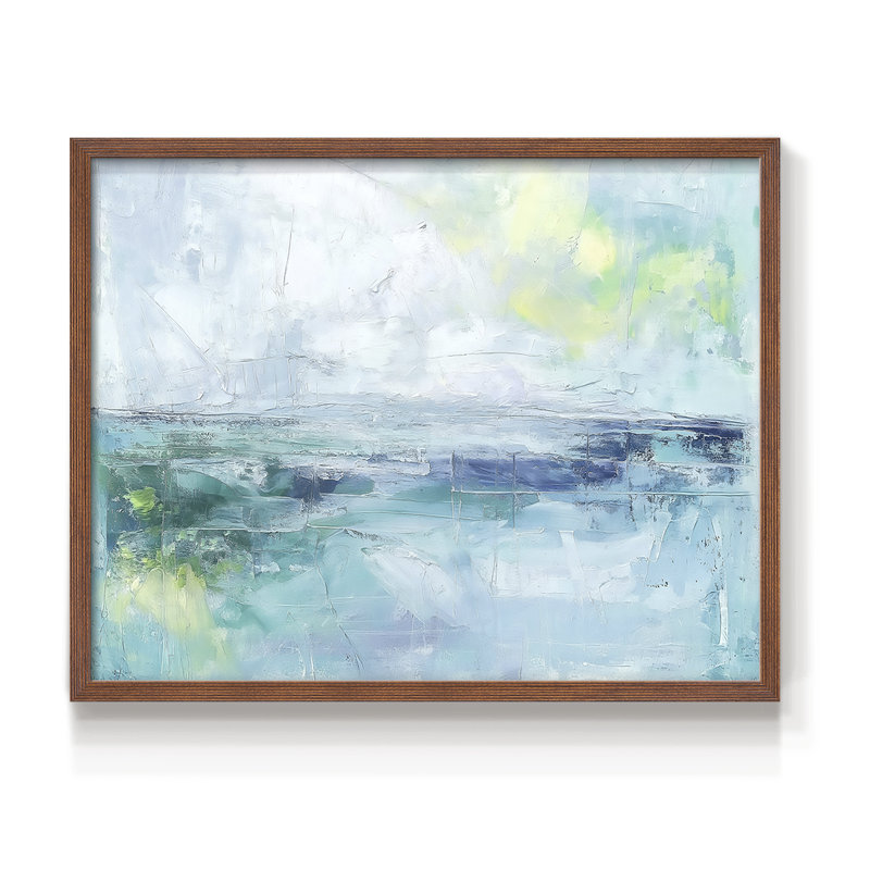 Abstrait, série Lxx, reproduction encadrée, Noyer, H 11 po x l 14 po