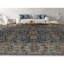 Mahajaran Wool Oriental Area Rug in Navy/Camel
