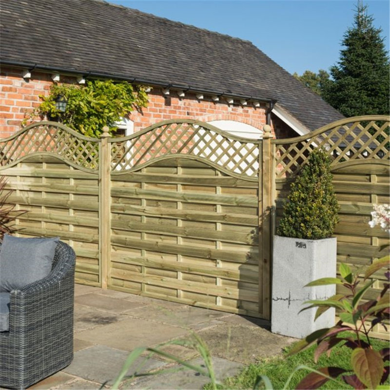 Brekyn Solid Wood Fence Panels Included, 120cm H x 180cm W x 5cm D