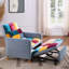 Canapé-lit convertible, fauteuil réglable avec coussin, fauteuil multifonctionnel en velours doux pour le salon, le dortoir, un appartement, une chambre ou un bureau