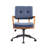 Upholstered Swivel Home Office Desk Chair-1400671505