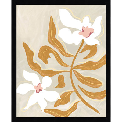 Flower Flower Flower by Arty Guava Wood Framed Wall Art Print