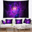 Tapisserie abstraite mauve à motif de toile d'araignée fractale mauve-28496461