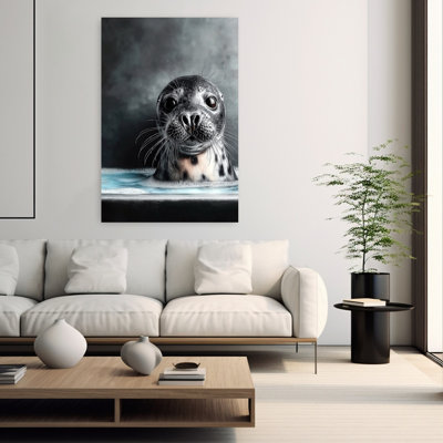 «Seal In Bathtube 1», art mural contemporain