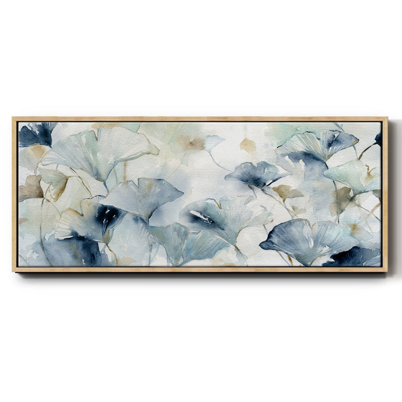 Glorious Gingko- Framed Canvas, 12" H x 30" W