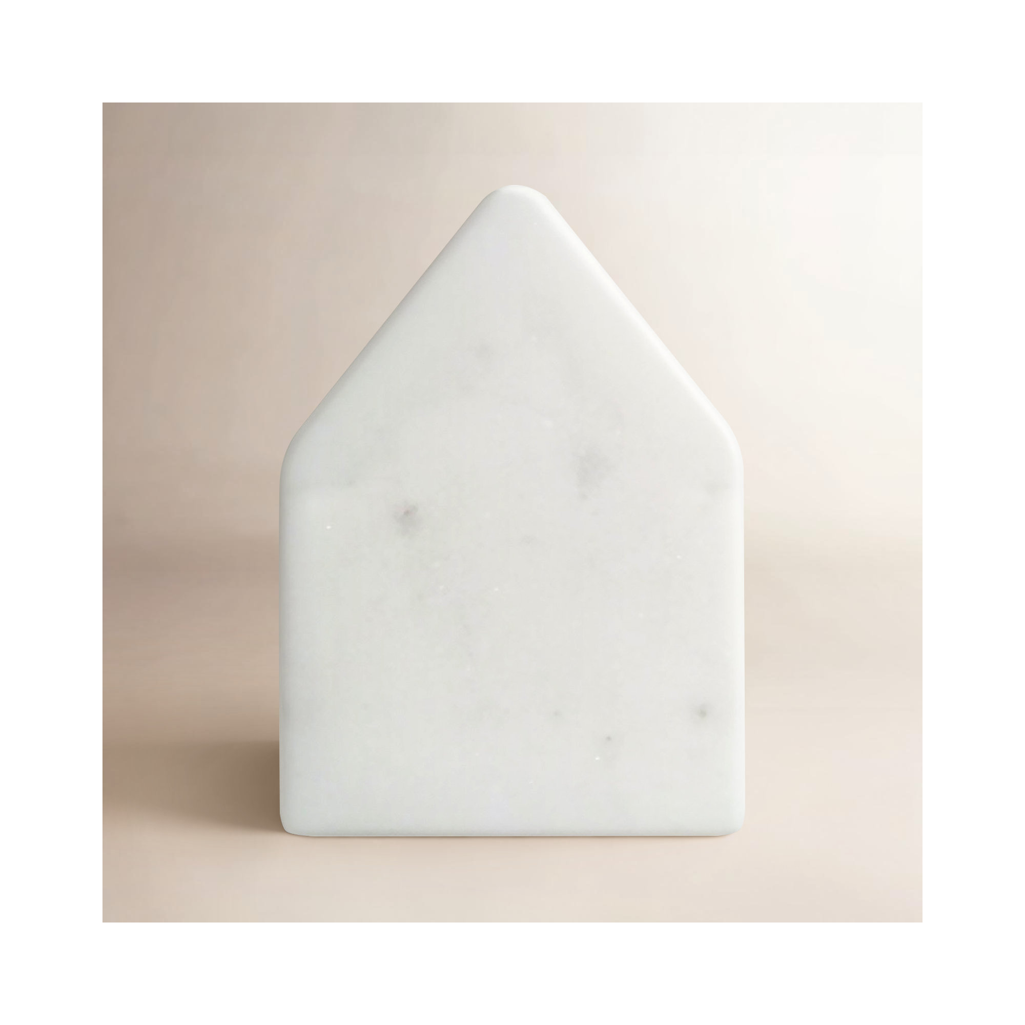 Adalynn Marble Home Object, 3.5" H x 2.5" W x 2.5" D, White