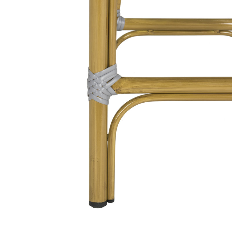 Tabouret de bar 26 po Yaretzi, Bleu marine/blanc
