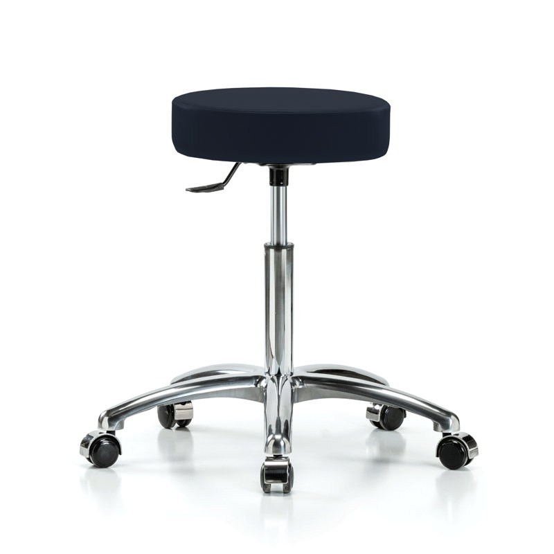 Tabouret pivotant à levier unique PERCH Chrome | Hauteur du banc moyen: 20,5 à 28 po, Tissu impérial