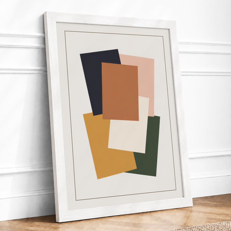 Earth Rectangles Minimalist - Print, A1 - 84.1 x 59.4 cm, White