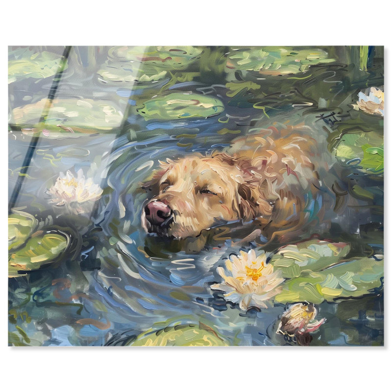 Art mural en verre acrylique sans cadre Monet, H 16 po x l 20 po
