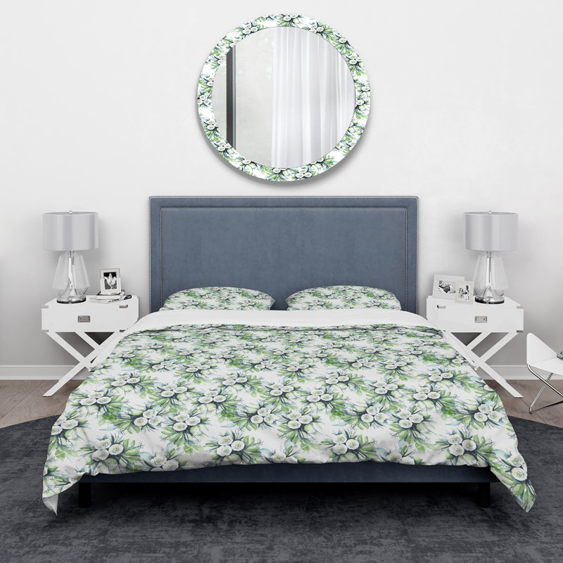 Ensemble de housse de couette Green Green, Housse de couette très grand + 2 taies décoratives