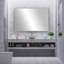 Miroir mural en métal pour salle de bain et meuble-lavabo, collection Kristveig-397643061-397643207-397643227