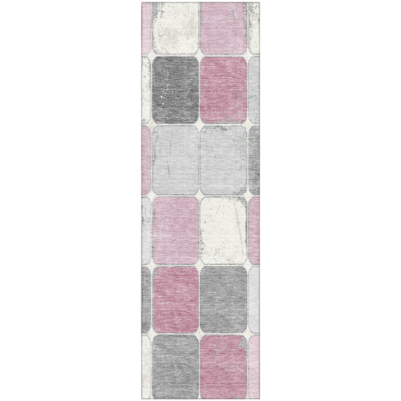 Premium Machine Washable Tiana Geometric Rug, Runner 2'3" x 7'6"
