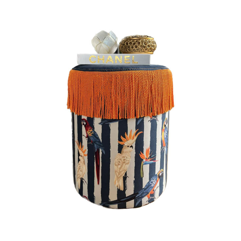 Harkey 60cm Wide Tufted Pouf Ottoman