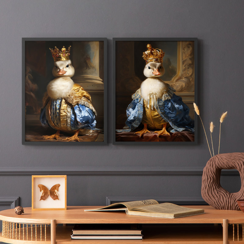 ANIMALS Series CCV - reproduction encadrée de qualité supérieure - prête à être accrochée - aucun clou requis - aucun clou requis