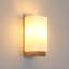 Siahna Wood Base Flush Mounted Wall Sconce