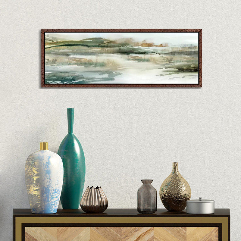 Only For A Moment by Isabelle Z - Panoramic Print on Canvas, 30.48 cm H x 91.44 cm W, Classic Brown Wood Framed