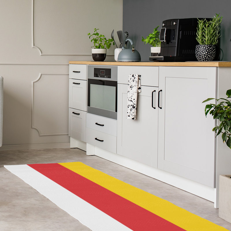 Tapis de zone rouge/jaune, Tapis de couloir 2 pi 6 po x 8 pi