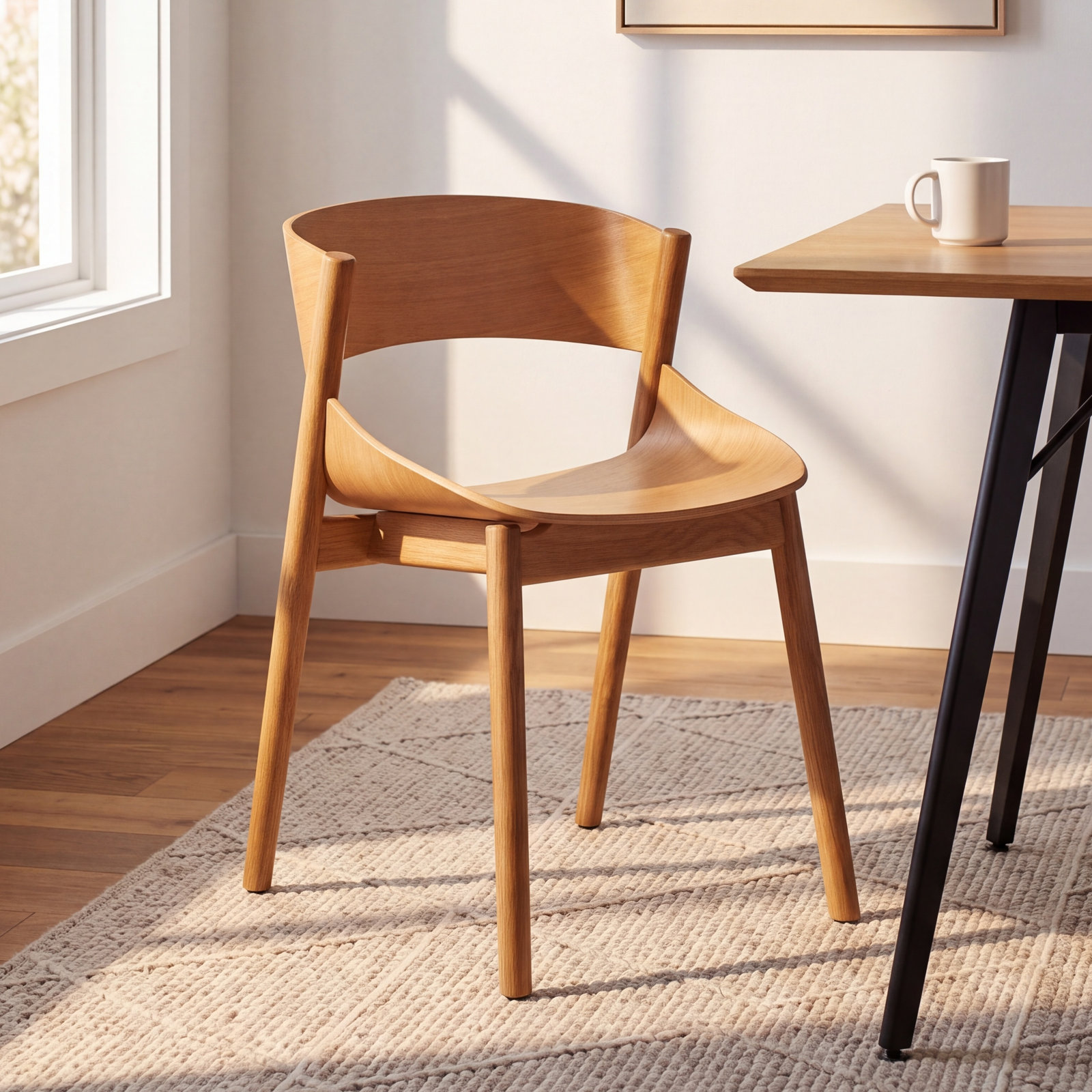 Port Oak Dining Chair, White Oak