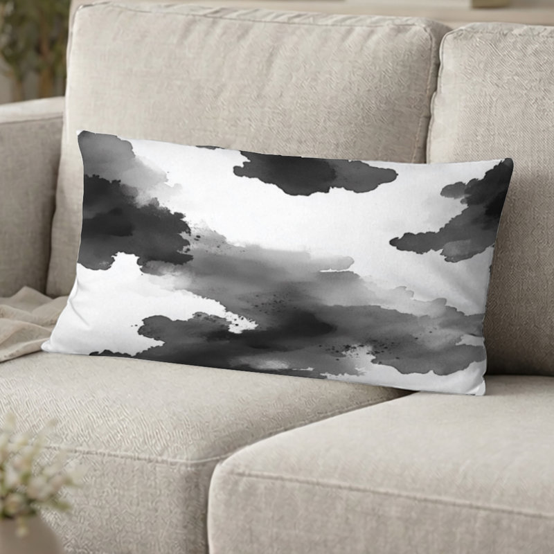 Coussin décoratif abstrait Abstract, H 12 po x l 20 po