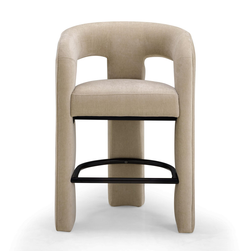 Tabouret de comptoir Malone, Tabouret de comptoir (siège d'une hauteur de 26 p, Taupe