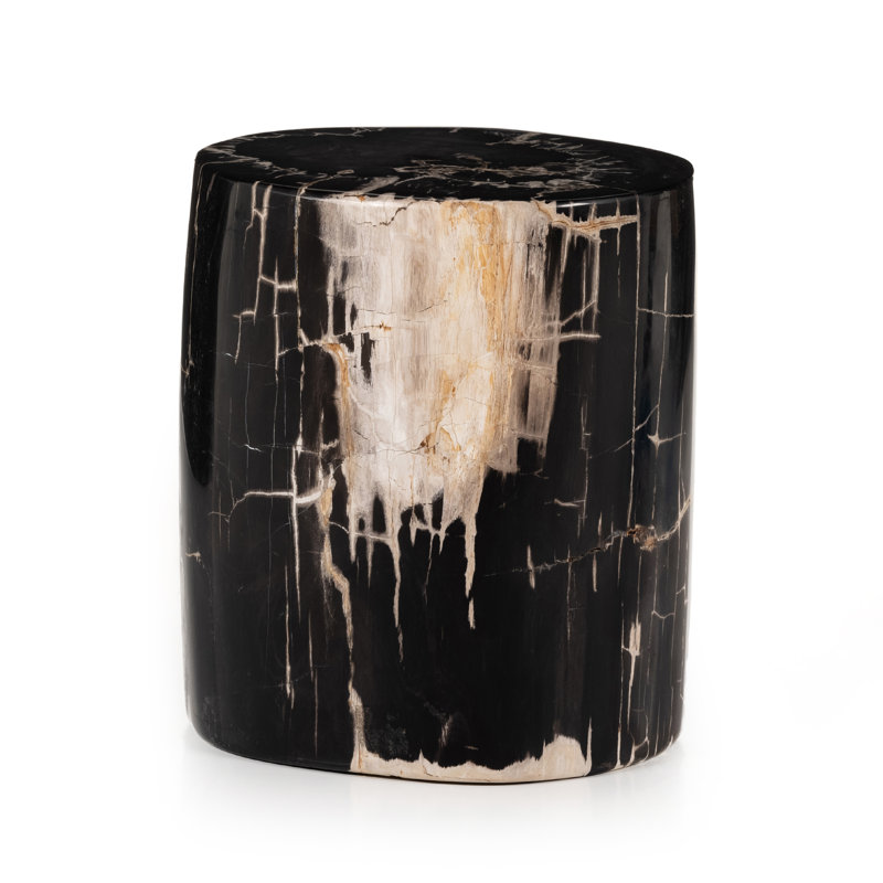 Kos End Table, Dark Petrified Wood