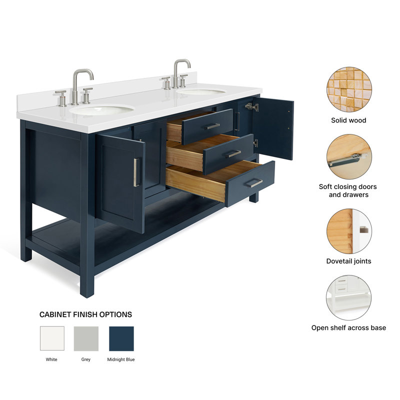 Magnolia Bath Vanity Oval Basin S073DWQ, Midnight Blue, Oval