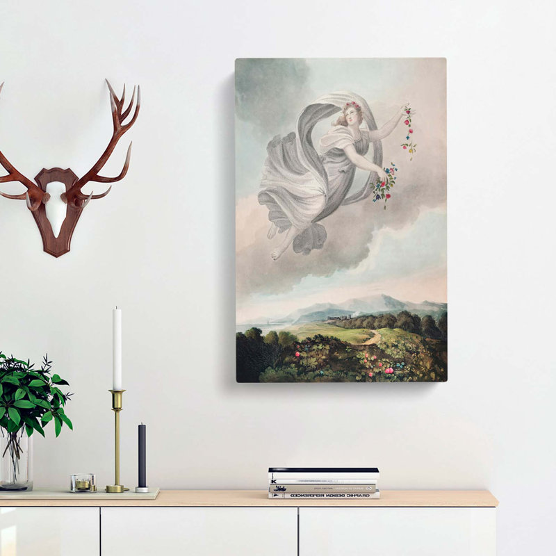 Flora Dispensing Her Favours by R.J. Thornton - Wrapped Canvas Painting, 76cm H x 50cm W x 3cm D