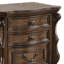 Table de chevet Leova, 2 tiroirs, USB A-C, bois brun foncé de 31 pouces