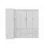 Garde-robe d'angle en forme de L