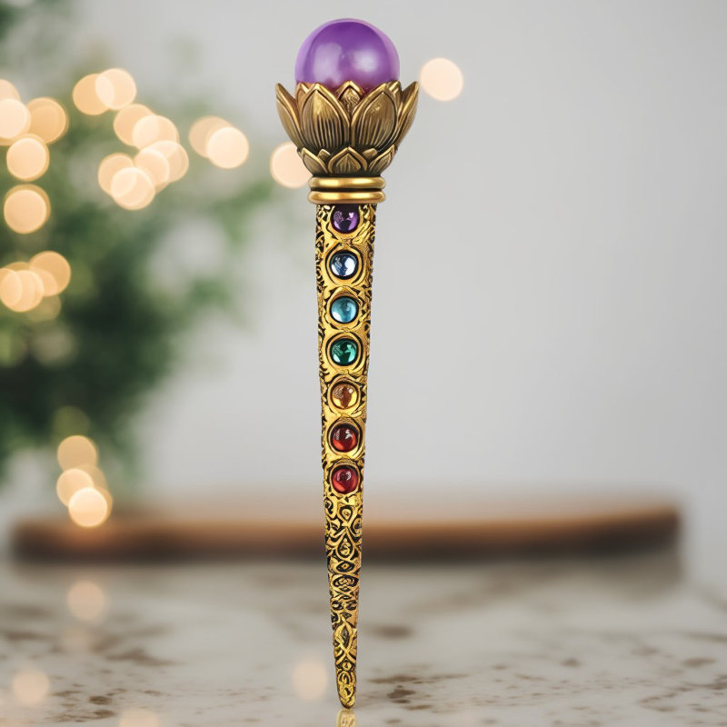 9" Long Wand with Gem