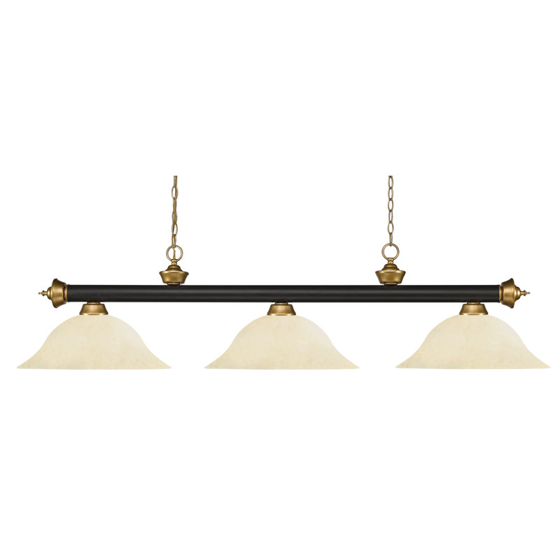 Chevelle 3 - Light Pool Table Lights Pendant, Bronze/Satin gold, Beige